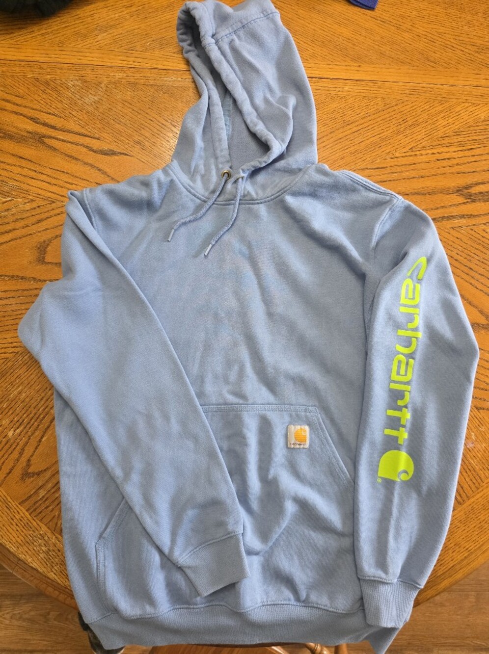 Carhartt Men’s Light Blue Logo Hoodie